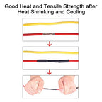 XHF UL Listed 225 Pcs 3:1 Waterproof Heat Shrink Tubing Kit Marine Grade Adhesive Lined Heat Shrink Tube, Insulation Sealing Oil-Proof Wear-Resistant Red