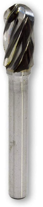 Benchmark Abrasives Ball Shape Premium Tungsten Carbide Burr with 1/4 Inch Shank Aluminum Cut Rotary Tool, Engraving Tool for Non-Metals Shaping Carving (SC-3NF)