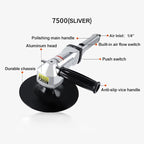7-Inch Pneumatic Sander Heavy Duty Wet Air Sander/Polisher,Lightweight at 5.47 lbs,Adjustable Speed Up to 2500rpm Pneumatic Polisher Hand Sanding Tool