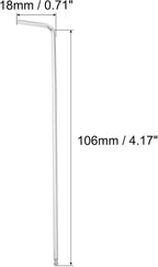 TOP-VIGOR 2Pcs 5/64" Ball End Hex Key Wrench, L Shaped Long Arm Allen Wrench for Household DIY, Professional Machine Repairing, CR-V