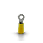 ANGSTROM #6 Bolt Ring Terminals, Insulated Electrical Crimp Connectors 100pcs (12-10ga Yellow)