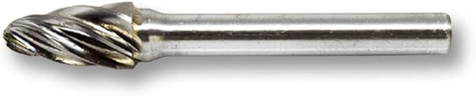 Benchmark Abrasives Ball Shape Premium Tungsten Carbide Burr with 1/4 Inch Shank Aluminum Cut Rotary Tool, Engraving Tool for Non-Metals Shaping Carving (SF-3NF)