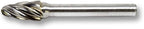 Benchmark Abrasives Ball Shape Premium Tungsten Carbide Burr with 1/4 Inch Shank Aluminum Cut Rotary Tool, Engraving Tool for Non-Metals Shaping Carving (SF-3NF)