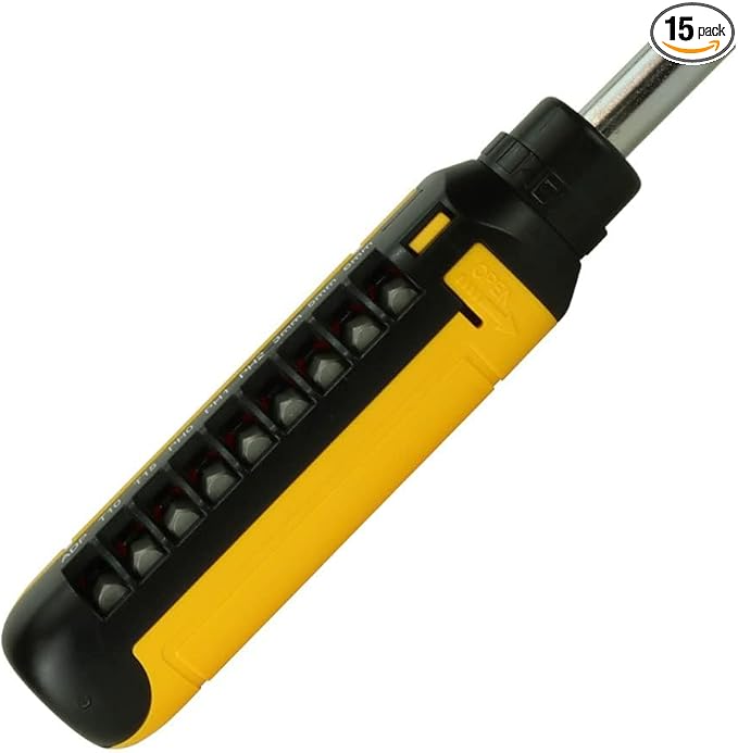 InstallMates 15-Piece Metric Multi-Bit Ratcheting Screwdriver Set - Slotted, Phillips, TORX - Electronics, Furniture, Woodworking, Maintenance