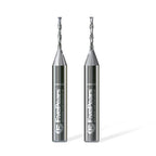 FivePears Up&Down Cut Spiral Router Bits Set for CNC, 1/16 inch Cutting Diameter and 1/2 inch Cutting Length 1/4 inch Shank Carbide End Mill Router Bit for Wood Carving Engraving Grinding Grooving