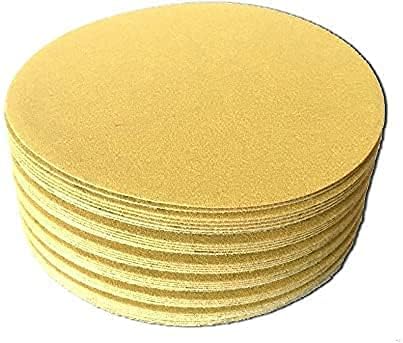 Starcke 6 Inch Gold Hook and Loop Grip Sanding Discs (100 Pack, 800 Grit)