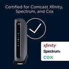 Motorola MG7700 Modem WiFi Router Combo with Power Boost | Approved by Comcast Xfinity, Cox and Spectrum | for Cable Plans Up to 800 Mbps | DOCSIS 3.0 + Gigabit Router