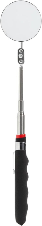 Juvale Inspection Mirror Tools - 2-Pack, 2 in Round Heads & 24.5 in Telescoping Handles - Machinist Tools & Mechanics Mirror for HVAC, Auto & Weld Inspection