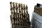 Shars 1/16-1/2", A-Z, #1-#60 115 pcs Cobalt Jobber Drill Set with Huot Index Box 135° Point Angle 404-2203C L