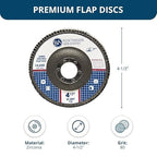 Benchmark Abrasives 4.5" x 7/8" Premium High Density Jumbo Zirconia Type 29 Flap Discs 4 1/2 for Angle Grinder, Sanding Discs, Finishing - Grinding Wheels 4 1/2 Inch (3000 Pack) - 80 Grit
