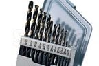 Shars 1/16-1/4" by 64ths 13 Pcs HSS Heavy Duty Black & Gold Finish Jobber Drill Set 135° Point Angle 404-2930 P)