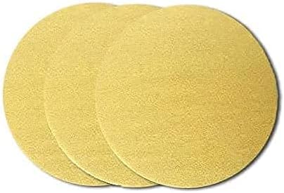 Starcke 6 Inch Gold Hook and Loop Grip Sanding Discs (100 Pack, 80 Grit)