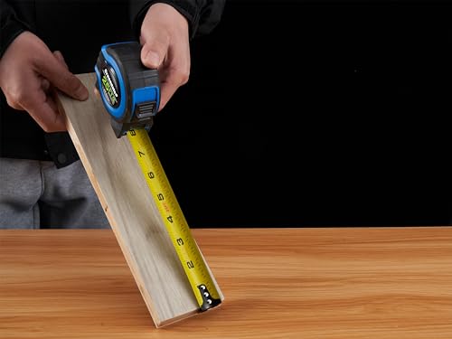 Greendale - 3 Pack - Tape Measures 25 ft - Easy to Read Fractions to 1/8th inch - Magnetic Tip - Thumb and Quick Lock - Autowind - Belt Clip - Blue - Measuring Tape Retractable