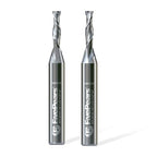 FivePears Up&Down Cut Spiral Router Bits Set for CNC, 1/8 inch Cutting Diameter and 1/2 inch Cutting Length 1/4 inch Shank Carbide End Mill Router Bit for Wood Carving Engraving Grinding Grooving