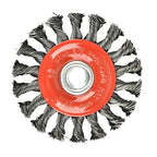 2 Pieces - 4 Inch Twist Knotted Wire Wheel Brush for Grinders and Angle Grinder - 5/8 Inch-11 Threaded Arbor - 0.020 Inch Carbon Steel Wire - Heavy-Duty Conditioning for Metal - 4" x 5/8-Inch | 11 UNC