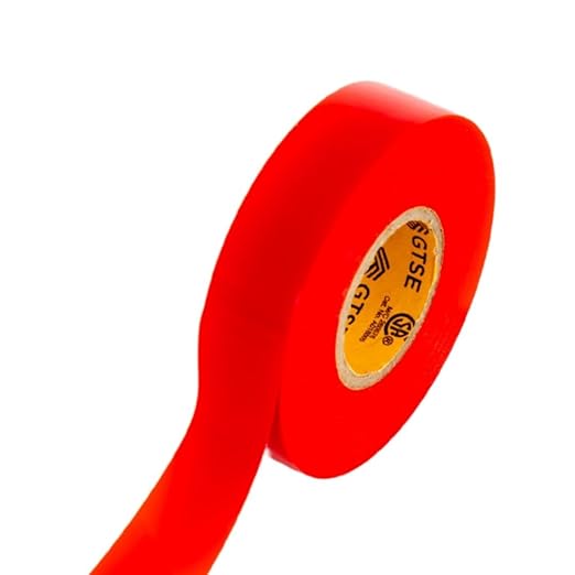 GTSE Red Electrical Tape, 3-Pack – Waterproof, Industrial Grade Vinyl, 3/4 in x 66ft– Strong Self-Adhesive PVC Electric Tape for Wire Insulation, 7 Mil, 600V – UL/CSA Listed
