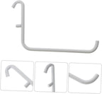 COHEALI Heavy Duty Hardware Bracket Hook Set - 3 Pack White Metal Hooks for Pegboard Tool Organization Easy Installation for Garage and Home Use