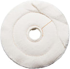 Benchmark Abrasives 6" Flannel Cushion Sewn Buffing Polishing Wheel for Bench Grinder with 1/4" Mandrel, for Polishing Finishing Smoothing on Aluminum, Stainless Steel (Flannel Cushion)