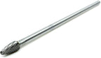 Benchmark Abrasives 6” Tree Shape Radius Double Cut Tungsten Carbide Die Grinder Bits Metal Deburring Tool Rotary Burr, 1/4 Inch Shaft, Engraving Tool for Woodworking Shaping Carving (SF-3)