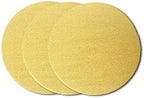 Starcke Premium 6 Inch No Hole Hook and Loop Grip Sanding Discs - Gold Aluminum Oxide - for Wood, Auto Body, Paint, Primer, Metal, and Plastics (50 Pack, 240 Grit)