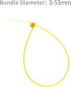 XINGO 1000 PCS 8 inch Cable Zip Ties, 18lb Strength, Small Tie Wraps Self-Locking Nylon Zip Ties for Indoor and Outdoor Use (Yellow)