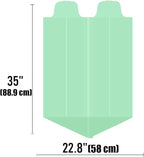 13 Gallon Flap Tie Compostable Trash Bags, 50 Count, Compost Bags Tall Kitchen Trash Bags, Sturdy Biodegradable Garbage Bags Food Scrap Waste Bags, ASTM D6400, US BPI Certified, Green