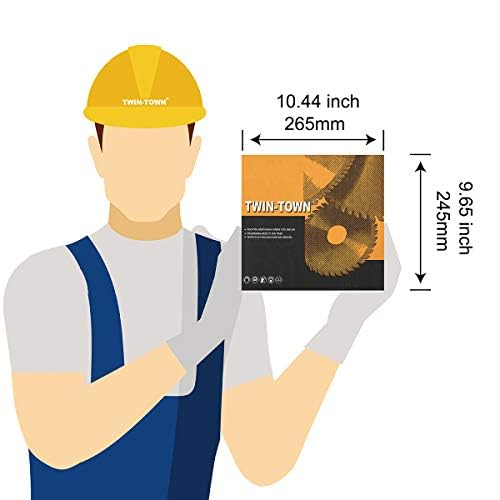 TWIN-TOWN 8-1/4-Inch 60 Teeth ATB Fine Finish Thin Kerf Saw Blade with 5/8-Inch DMK Arbor