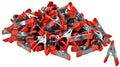 Wideskall® 2" inch Mini Metal Spring Clamps w/Red Rubber Tips Clips (Pack of 120)