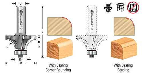 Amana 49521 Corner Round 7/8" Rad 1/2" Shank