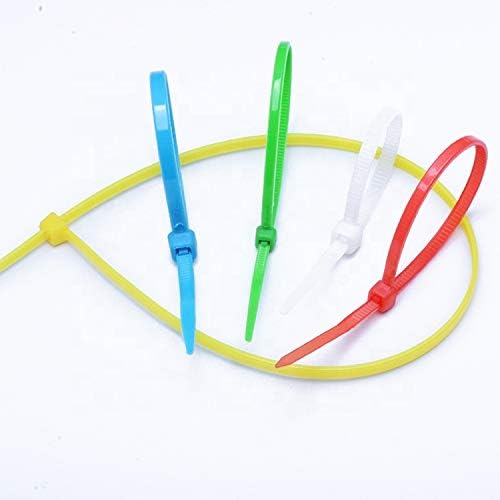 4 Inch Yellow Zip Ties (1000 Pieces), 18lb Strength, Nylon Cable Wire Ties