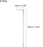TOP-VIGOR 4Pcs 1/8" Ball End Hex Key Wrench, L Shaped Long Arm Allen Wrench for Household DIY, Professional Machine Repairing, CR-V