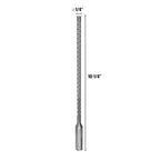 CSOOM SDS Plus Rotary Hammer Drill Bit 1/4"x10.24", Professional Concrete Drill Bit for Concrete, Brick, Stone and Cement Walls