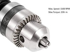 Drill Chuck Extension, Gearwoo 90 degree attachment Adapter With 3/8" Keyed Chuck 8mm Hex Shank Power Tool Accessory