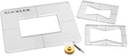 Rockler Bow Tie Inlay Kit w/Frame, Bit, & Bushing - Decorative Router Templates for Woodworking - Transparent Butterfly Inlay Template Set - 3-in-1 Acrylic Router Inlay Kit for Precise Cuts