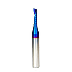 O Single Flute Upcut Spiral End Mill CNC Router Bit with NACO Coating for Plastic Cutting with Mirror Finish (1, 1/8 D x 1/2 CH x 1/4 SHK x 2L) UT188