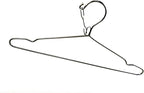 16.5” Wire Hanger 4mm Lockable Hangers 10Pack Stainless Steel Slim Thin Heavy Duty Windproof Lock Hook Metal Space Saving Clothes Hotel Hangers for RV Camping Silver (10)