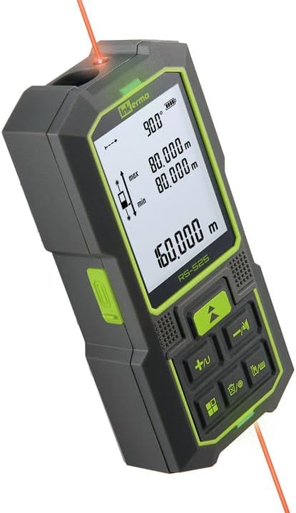 Dual Laser Measurement Tool, 525Ft/160M Bilateral Laser Distance Meter, Rechargeable Laser Measure with Ft/in/M Multiple Units, Angle Sensor, Pythagorean Mode, Area and Volume