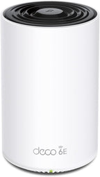 TP-Link Deco XE75 Pro AXE5400 Tri-Band WiFi 6E Mesh Router - 2.5G WAN/LAN Port, 2 x Gigabit LAN Ports, Covers up to 2900 Sq.Ft, Replaces WiFi Router and Extender, AI-Driven Mesh, 6GHz Band, 1-Pack