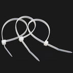 1000pcs Nylon Zip Ties, 3 Inch White Zip Cable Ties, Self Locking Cable Ties, 6/6 nylon, Heavy Duty, 50 lb tensile strength, for Indoor and Outdoor