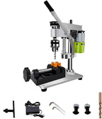 RATTMMOTOR DIY Benchtop Drilling Machine 110V-220V, Mini Desktop Variable Speed Drill Press 12mm Stroke, 3000RPM 795 Motor with Bench Vise Clamp, B10 Drill Chuck 0.6-6.5mm for CNC Machining