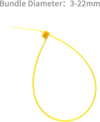 XINGO 1000 PCS 4 inch Cable Zip Ties, 18lb Strength, Small Tie Wraps Self-Locking Nylon Zip Ties for Indoor and Outdoor Use (Yellow)