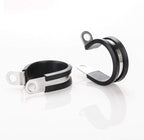LOKMAN 20 Pack 1-3/4 Inch Stainless Steel Cable Clamp, Rubber Cushioned Insulated Clamp, Conduit Wire Holder Strap Clips for Tube, Pipe or Wire Cord Installation