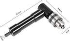 Drill Chuck Extension, Gearwoo 90 degree attachment Adapter With 3/8" Keyed Chuck 8mm Hex Shank Power Tool Accessory