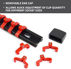 Socket Organizer Drive ABS Tools - Socket Holder, Premium Quality 30 Pieces Socket Holders Kit 1/4-Inch x 160 Clips, 3/8-Inch x 150 Clips, 1/2-Inch x 120 Clips（30PC,Mix-color)
