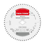 TWIN-TOWN 7-1/4-Inch Saw Blade, 60 Teeth,General Purpose for Soft Wood, Hard Wood, Chipboard & Plywood, 5/8-Inch DMK Arbor