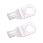 SELTERM 2pcs 6 AWG 5/16" Stud (Wide Pad) Tinned Copper Wire Lugs, Battery Lugs, Ring Terminals, Battery Cable Ends, 6 Gauge Ring Terminal Connectors, UL Marine Grade Battery Terminal Connectors