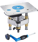 Rockler Pro Lift Router Lift - 9-1/4'' x 11-3/4'' Large Router Plate – Router Lift Kit For Kreg, Jessum, Woodpecker & Peachtree - Router Lift Systems w/Router Plate, Insert Ring, & Set of Hex Keys