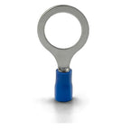 ANGSTROM 1/2" Bolt Ring Terminals, Insulated Electrical Crimp Connectors 100pcs (16-14ga Blue)