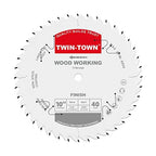 TWIN-TOWN 10-Inch 40-Tooth ATB Fine Finish Wood Cutting Circular Saw Blade, 5/8 Inch Arbor, Compatible with Table and Miter Saws, Premium Quality Woodworking Saw Blade