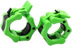Barbell Clamps 2 inch, Heavy Duty Exercise Collars 2" Quick Release Pair of Locking Pro Olympic Weight Bar Plate Locks Collar Clips for Workout Weightlifting Fitness Training (Green£©